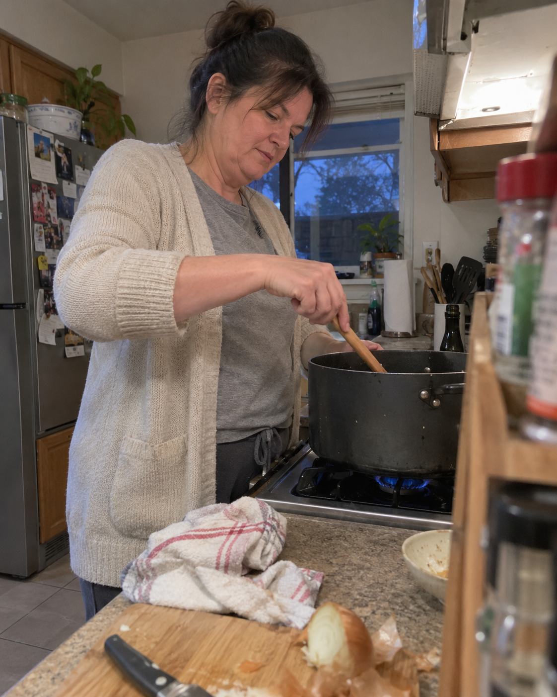 Woman cooking